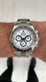 Rolex Daytona Panda 126500LN Beyaz Kadran 40mm 4130 Super Clone Swiss ETA Saat Clean Factory