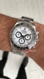 Rolex Daytona Panda 126500LN Beyaz Kadran 40mm 4130 Super Clone Swiss ETA Saat Clean Factory