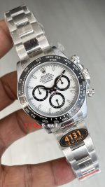 Rolex Daytona Panda 126500LN Beyaz Kadran 40mm 4131 Super Clone Swiss ETA Saat QF Factory
