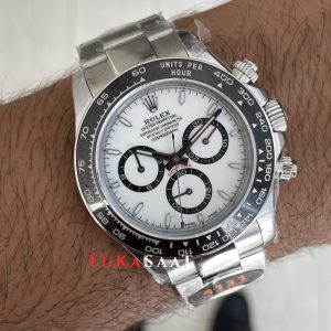 Rolex Daytona Panda 126500LN Beyaz Kadran 40mm 4131 Super Clone Swiss ETA Saat QF Factory