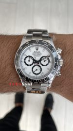 Rolex Daytona Panda 126500LN Beyaz Kadran 40mm 4131 Super Clone Swiss ETA Saat QF Factory