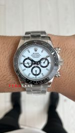 Rolex Daytona Panda 126500LN Beyaz Kadran 40mm Replika Saat