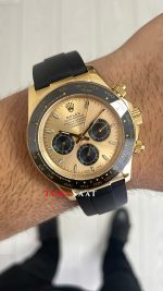 Rolex Daytona Pikachu 126518LN Gold Oysterflex 40mm Replika Saat