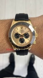 Rolex Daytona Pikachu 126518LN Gold Oysterflex 40mm Replika Saat