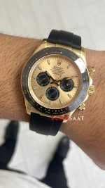 Rolex Daytona Pikachu 126518LN Gold Oysterflex 40mm Replika Saat