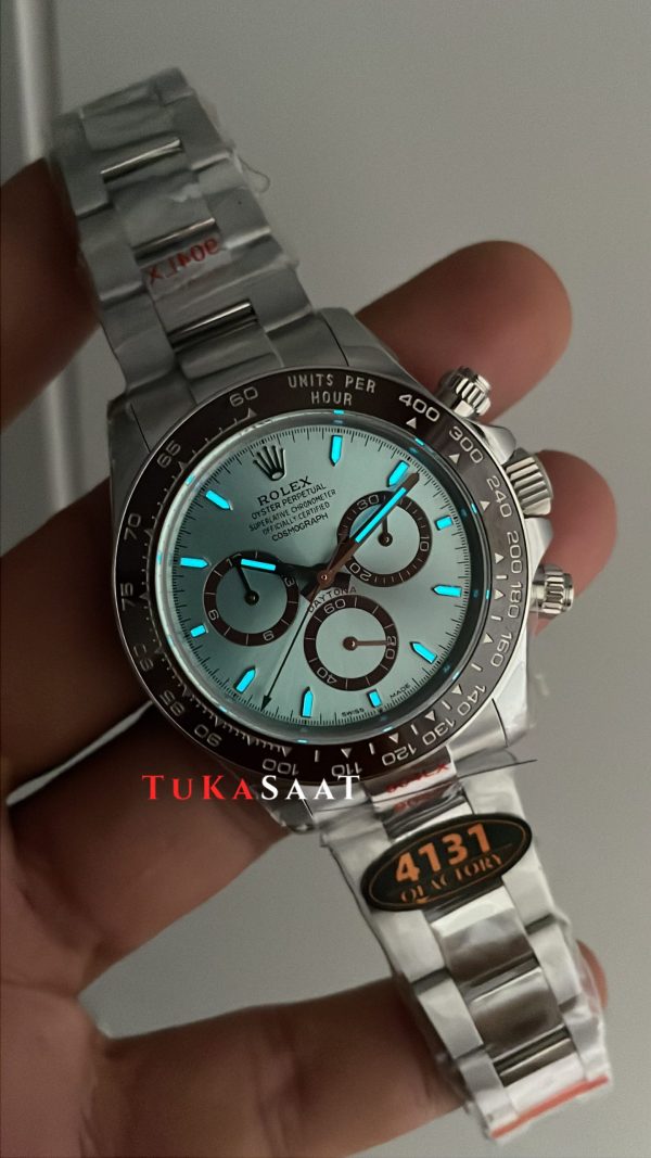 Rolex Daytona Platinum 126506 Ice Blue Dial 40mm 4131 Super Clone Swiss ETA Saat QF Factory Rolex Daytona Platinum 126506 Ice Blue Dial 40mm 4131 Super Clone Swiss ETA Saat QF Factory