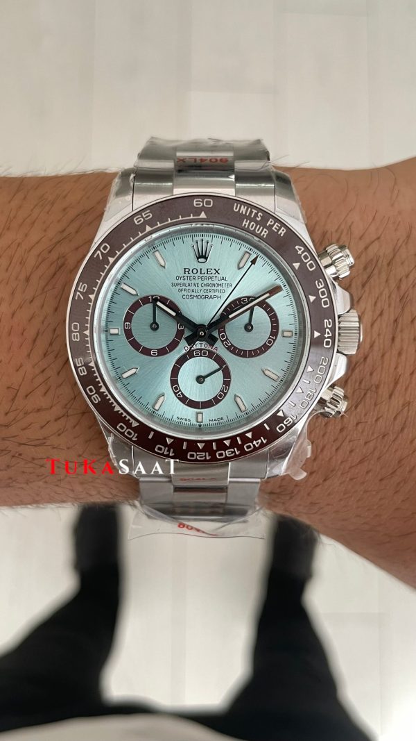 Rolex Daytona Platinum 126506 Ice Blue Dial 40mm 4131 Super Clone Swiss ETA Saat QF Factory Rolex Daytona Platinum 126506 Ice Blue Dial 40mm 4131 Super Clone Swiss ETA Saat QF Factory