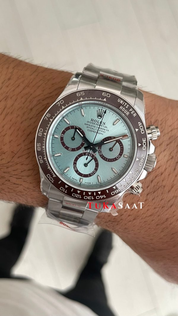 Rolex Daytona Platinum 126506 Ice Blue Dial 40mm 4131 Super Clone Swiss ETA Saat QF Factory Rolex Daytona Platinum 126506 Ice Blue Dial 40mm 4131 Super Clone Swiss ETA Saat QF Factory