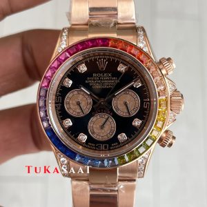 Rolex Daytona Rainbow 116595RBOW Rose 40mm Replika Saat