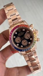 Rolex Daytona Rainbow 116595RBOW Rose 40mm Replika Saat