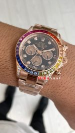 Rolex Daytona Rainbow 116595RBOW Rose 40mm Replika Saat