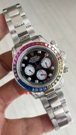 Rolex Daytona Rainbow 116599RBOW Silver 40mm Replika Saat