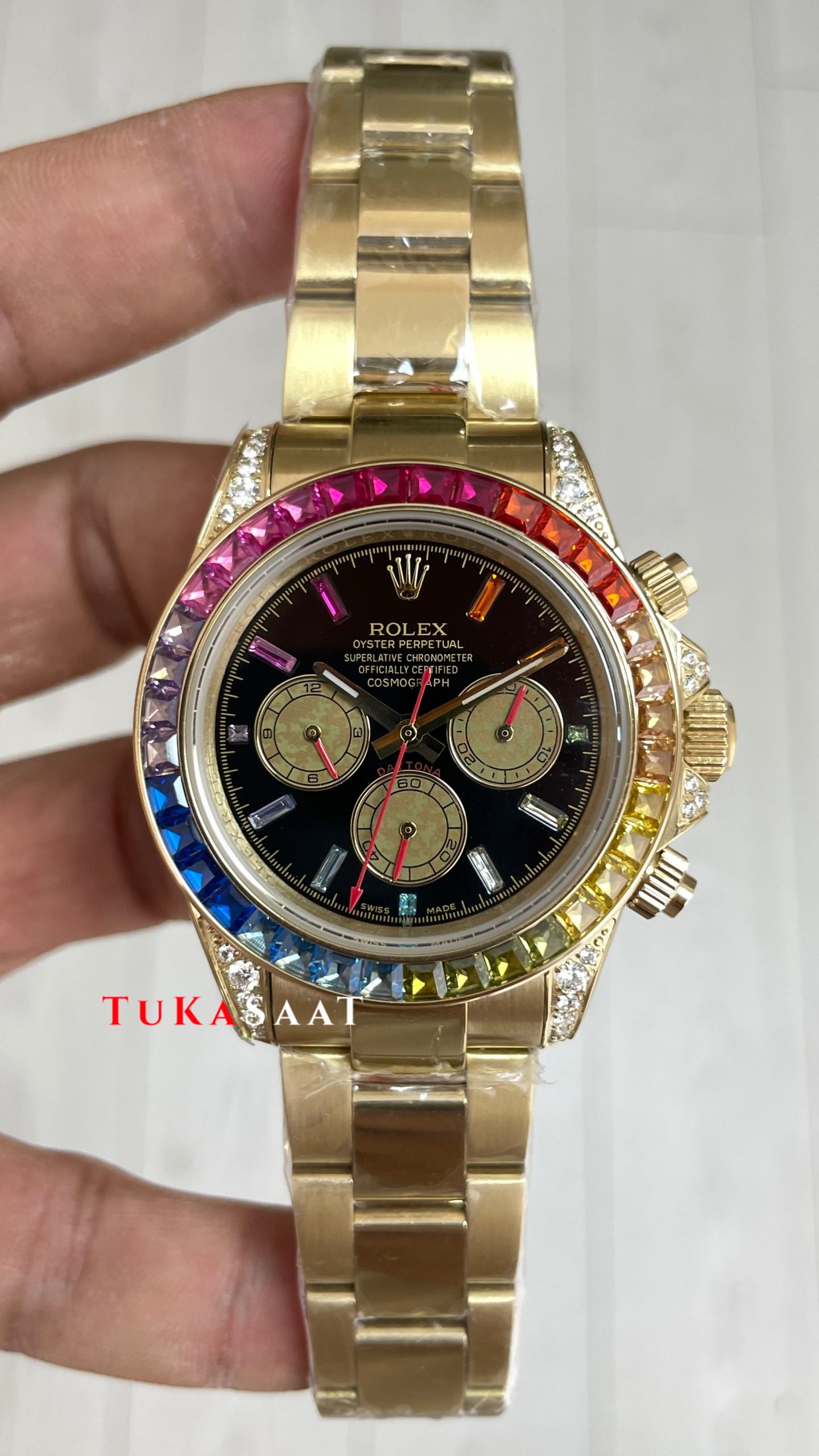 Rolex Daytona Rainbow 126598RBOW Replika Saat Rolex Daytona Rainbow 126598RBOW Replika Saat