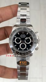 Rolex Daytona Siyah 126500LN Black Dial 40mm 4131 Super Clone Swiss ETA Saat QF Factory