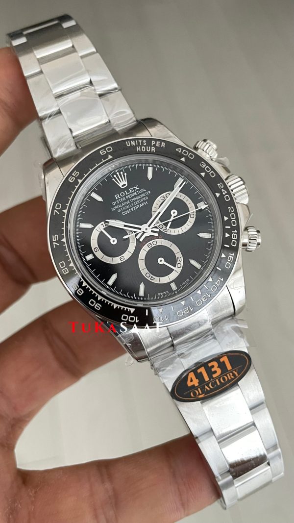 Rolex Daytona Siyah 126500LN Black Dial 40mm 4131 Super Clone Swiss ETA Saat QF Factory Rolex Daytona Siyah 126500LN Black Dial 40mm 4131 Super Clone Swiss ETA Saat QF Factory