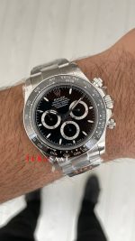 Rolex Daytona Siyah 126500LN Black Dial 40mm 4131 Super Clone Swiss ETA Saat QF Factory