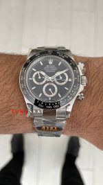Rolex Daytona Siyah 126500LN Black Dial 40mm 4131 Super Clone Swiss ETA Saat QF Factory