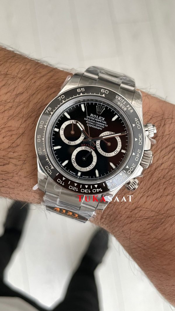 Rolex Daytona Siyah 126500LN Black Dial 40mm 4131 Super Clone Swiss ETA Saat QF Factory Rolex Daytona Siyah 126500LN Black Dial 40mm 4131 Super Clone Swiss ETA Saat QF Factory