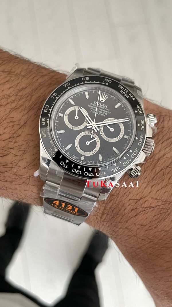 Rolex Daytona Siyah 126500LN Black Dial 40mm 4131 Super Clone Swiss ETA Saat QF Factory Rolex Daytona Siyah 126500LN Black Dial 40mm 4131 Super Clone Swiss ETA Saat QF Factory
