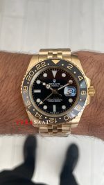 Rolex Gmt Master II 126718GRNR Jubilee Gold 40mm Replika Saat
