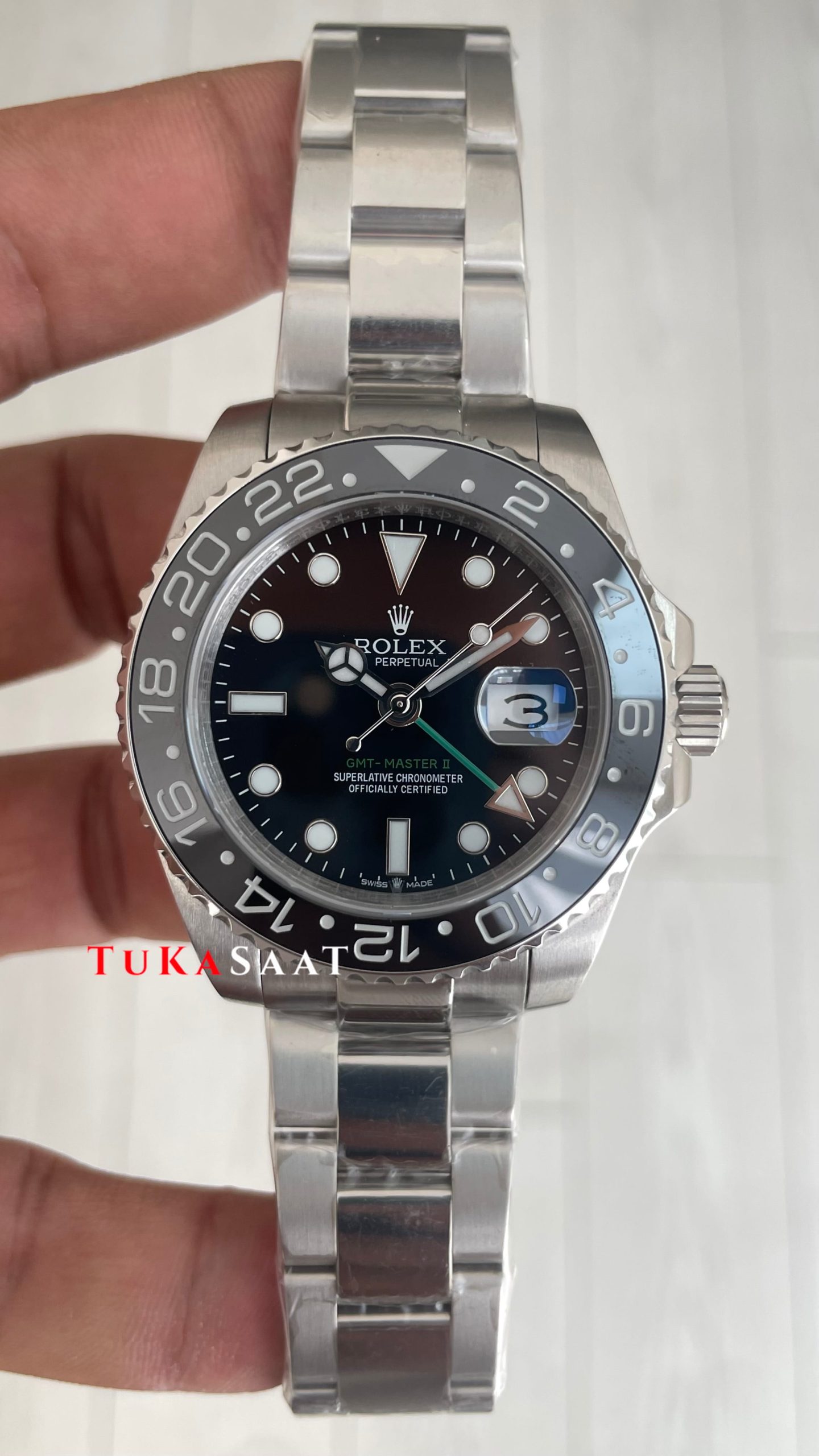 Rolex Green Arrow Gmt Master II 116710LN Oyster 40mm Replika Saat Rolex Green Arrow Gmt Master II 116710LN Oyster 40mm Replika Saat