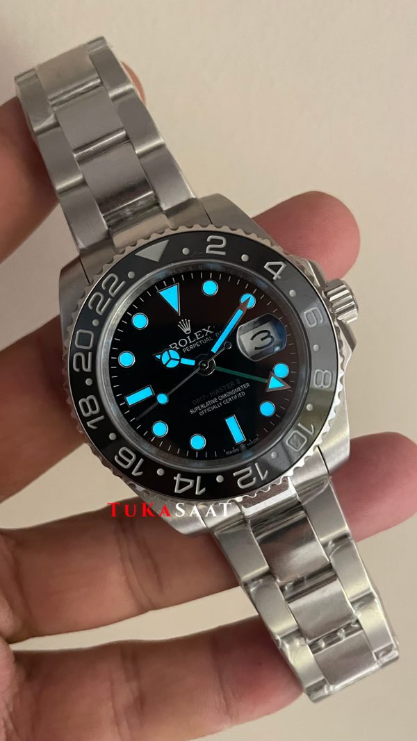 Rolex Green Arrow Gmt Master II 116710LN Oyster 40mm Replika Saat Rolex Green Arrow Gmt Master II 116710LN Oyster 40mm Replika Saat