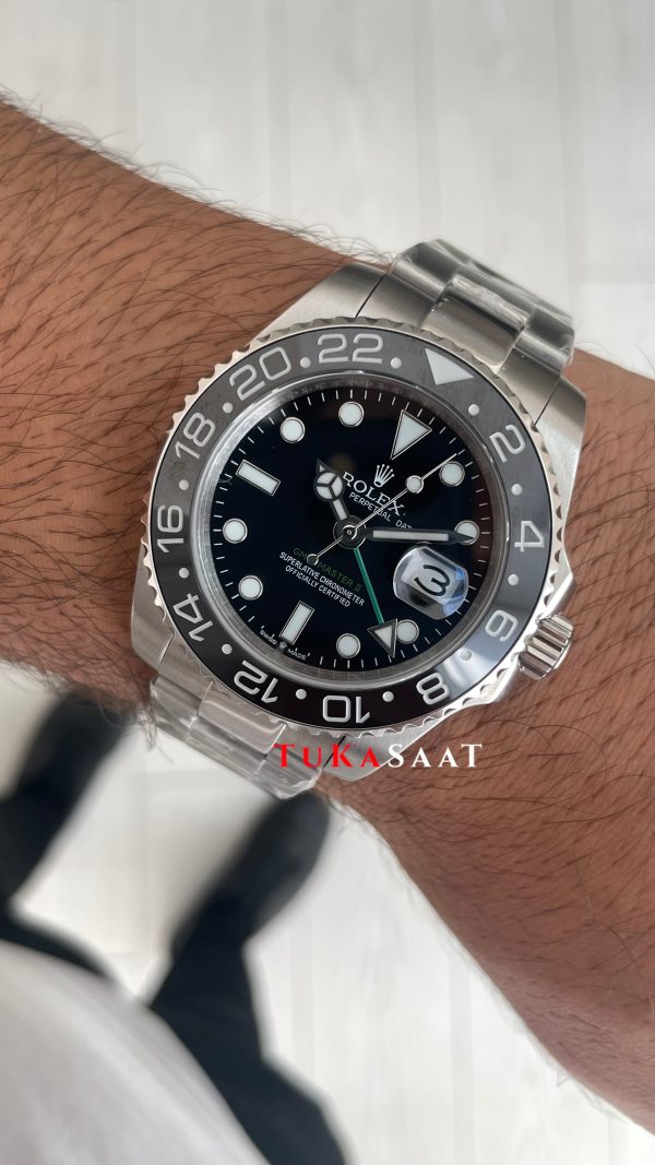 Rolex Green Arrow Gmt Master II 116710LN Oyster 40mm Replika Saat Rolex Green Arrow Gmt Master II 116710LN Oyster 40mm Replika Saat