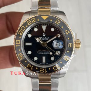 Rolex Green Arrow Gmt Master II 116713LN Two Tone Gold 40mm Replika Saat