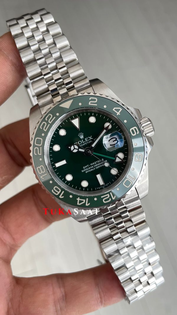 Rolex Hulk Gmt Master II Jubilee Yeşil Kadran 40mm Replika Saat Rolex Hulk Gmt Master II Jubilee Yeşil Kadran 40mm Replika Saat