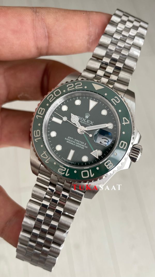 Rolex Hulk Gmt Master II Jubilee Yeşil Kadran 40mm Replika Saat Rolex Hulk Gmt Master II Jubilee Yeşil Kadran 40mm Replika Saat