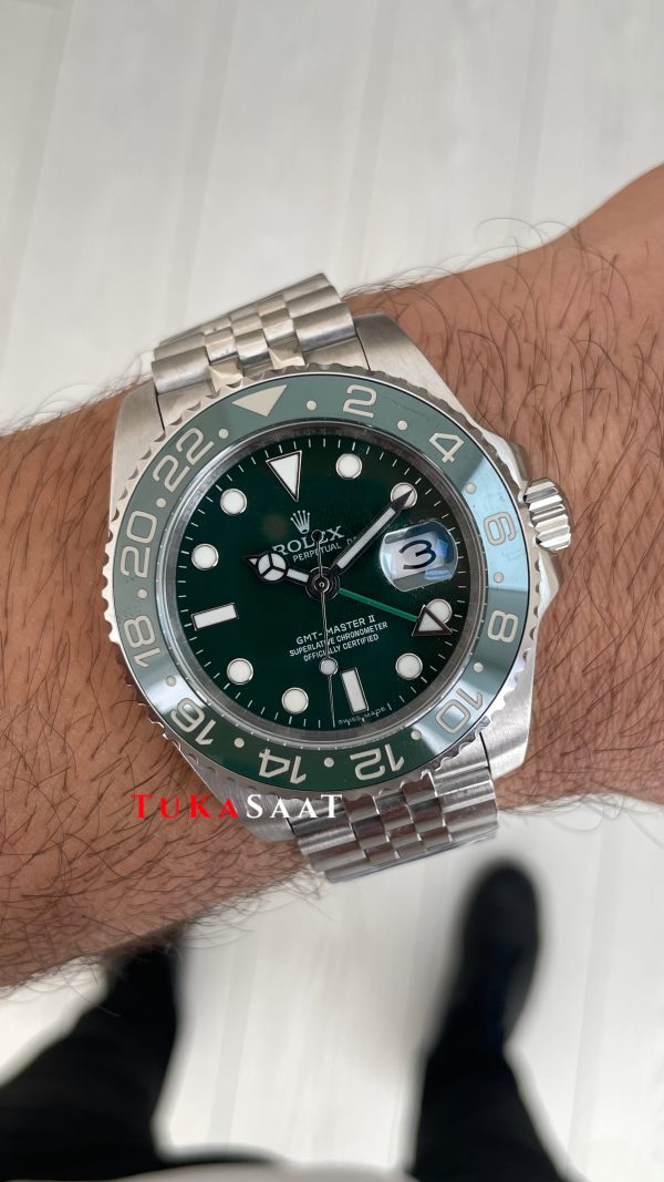 Rolex Hulk Gmt Master II Jubilee Yeşil Kadran 40mm Replika Saat Rolex Hulk Gmt Master II Jubilee Yeşil Kadran 40mm Replika Saat