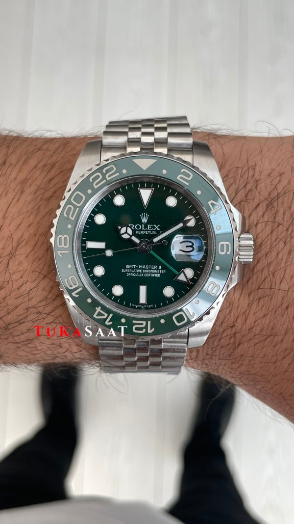 Rolex Hulk Gmt Master II Jubilee Yeşil Kadran 40mm Replika Saat Rolex Hulk Gmt Master II Jubilee Yeşil Kadran 40mm Replika Saat