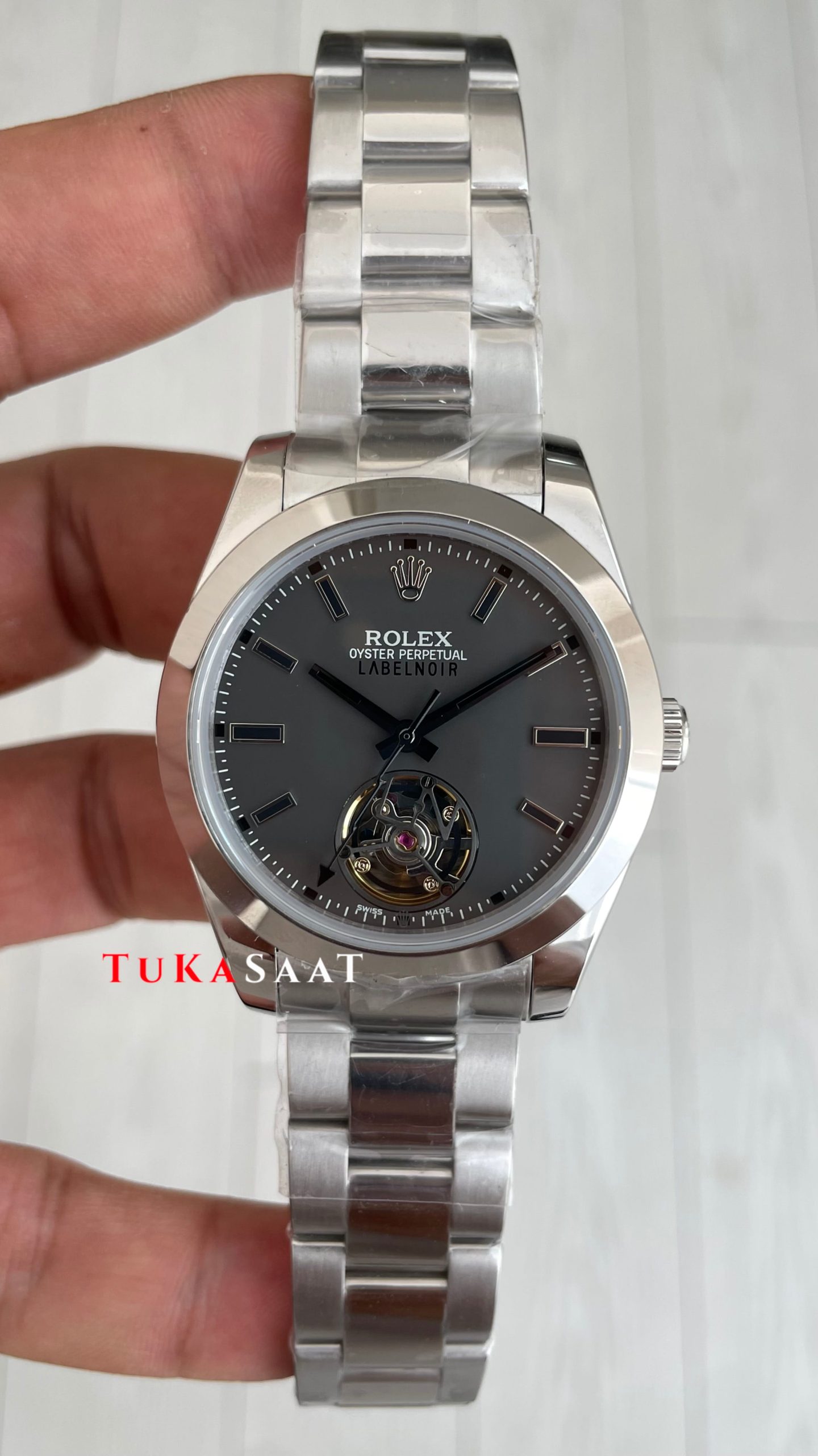 Rolex Label Noir Tourbillon 40 mm Replika Saat Rolex Label Noir Tourbillon 40 mm Replika Saat