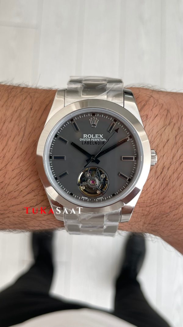 Rolex Label Noir Tourbillon 40 mm Replika Saat Rolex Label Noir Tourbillon 40 mm Replika Saat