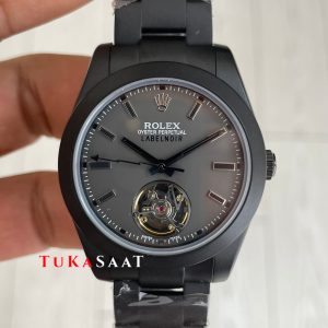 Rolex Label Noir Tourbillon Mat PVD Black 40mm Replika Saat