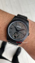 Rolex Label Noir Tourbillon Mat PVD Black 40mm Replika Saat