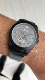 Rolex Label Noir Tourbillon Mat PVD Black 40mm Replika Saat