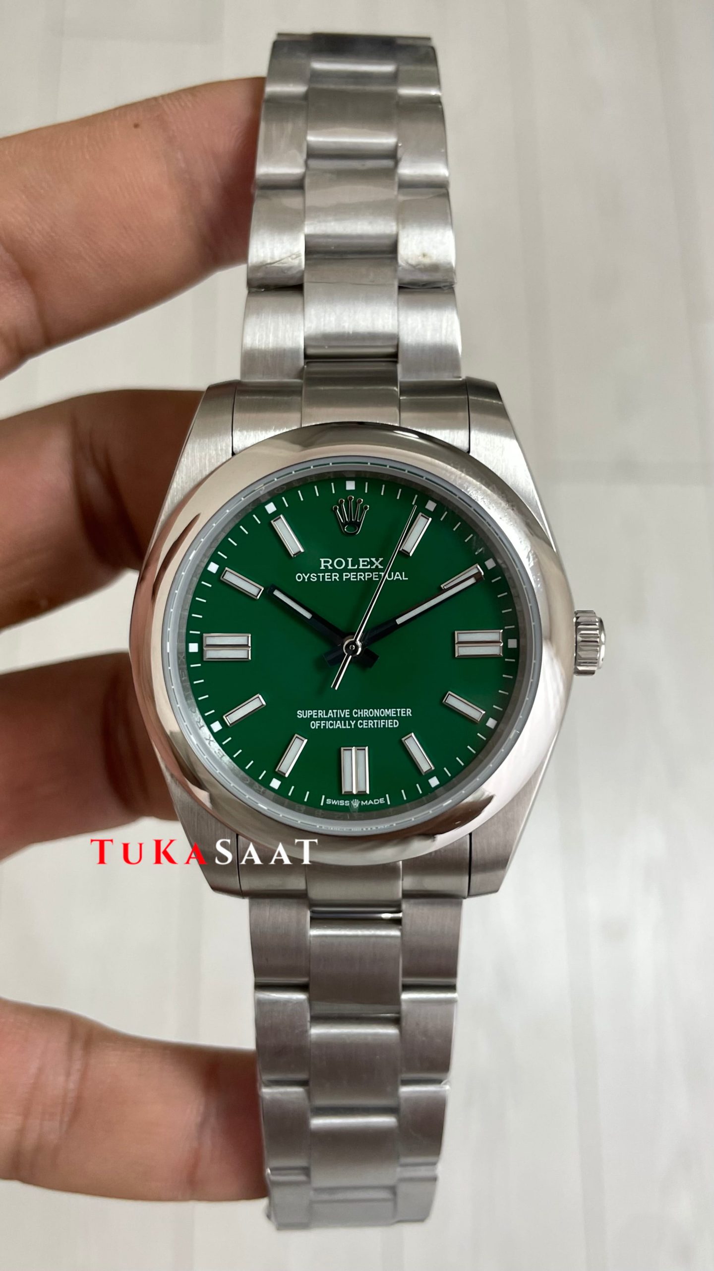 Rolex Oyster Perpetual Green 134300 Yeşil 41mm Replika Saat Rolex Oyster Perpetual Green 134300 Yeşil 41mm Replika Saat