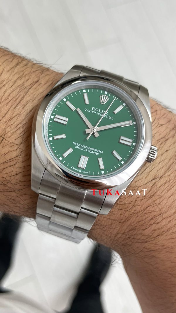 Rolex Oyster Perpetual Green 134300 Yeşil 41mm Replika Saat Rolex Oyster Perpetual Green 134300 Yeşil 41mm Replika Saat