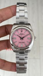 Rolex Oyster Perpetual Pembe 124300 41mm Replika Saat