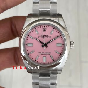 Rolex Oyster Perpetual Pembe 124300 41mm Replika Saat