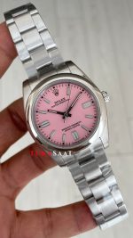 Rolex Oyster Perpetual Pembe 124300 41mm Replika Saat
