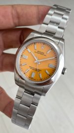 Rolex Oyster Perpetual Yellow 124300 Sarı Kadran 41mm Replika Saat