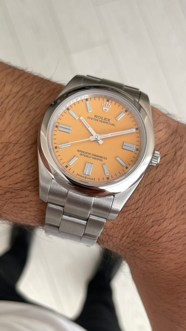 Rolex Oyster Perpetual Yellow 124300 Sarı Kadran 41mm Replika Saat Rolex Oyster Perpetual Yellow 124300 Sarı Kadran 41mm Replika Saat
