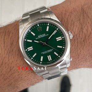 Rolex Oyster Perpetual Yeşil 134300 Green Dial 41mm 3230 Super Clone ETA Swiss VS Factory