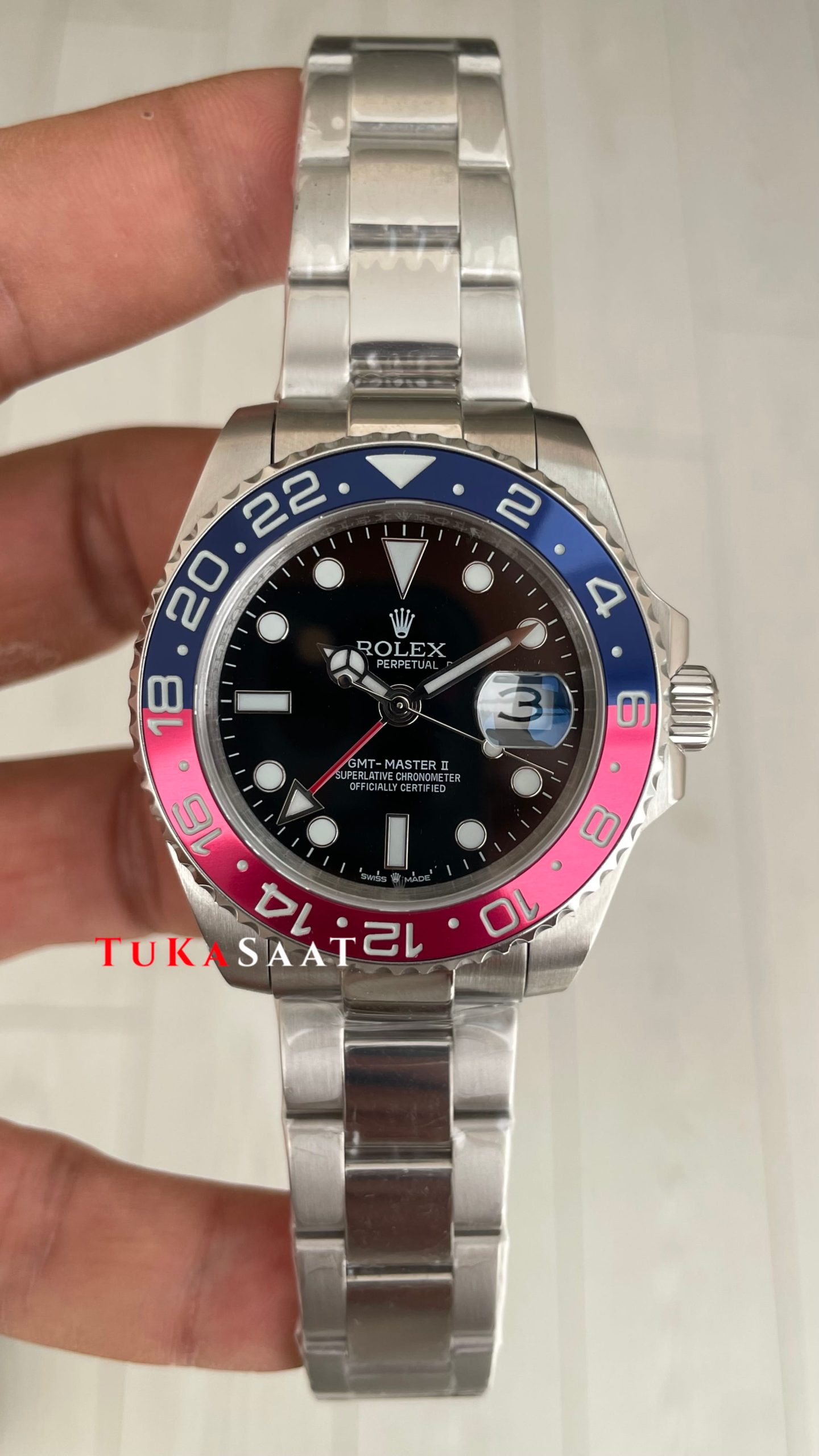 Rolex Pepsi Gmt Master II 126710BLNO Oyster 40mm Replika Saat Rolex Pepsi Gmt Master II 126710BLNO Oyster 40mm Replika Saat
