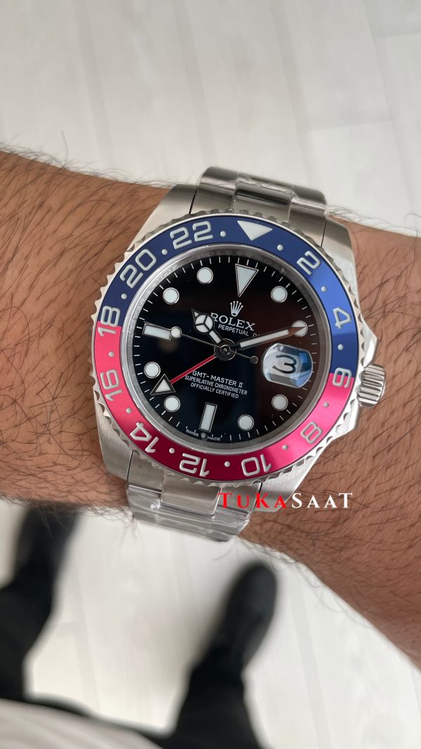 Rolex Pepsi Gmt Master II 126710BLNO Oyster 40mm Replika Saat Rolex Pepsi Gmt Master II 126710BLNO Oyster 40mm Replika Saat