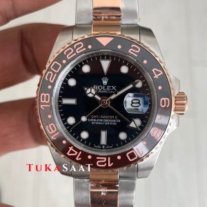 Rolex Root Beer Gmt Master II 126711CHNR Two Tone Rose 40mm Replika Saat