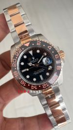 Rolex Root Beer Gmt Master II 126711CHNR Two Tone Rose 40mm Replika Saat