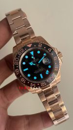 Rolex Root Beer Gmt Master II 126715CHNR Chocolate 40mm Rosegold Replika Saat